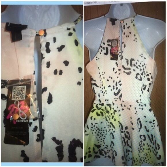 2B BEBE Animal print with Gold accent necklace top - Picture 2 of 4